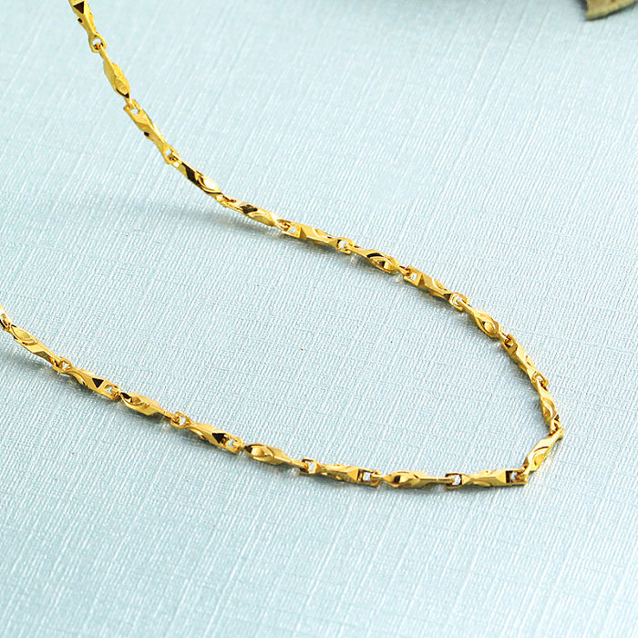 Simple Style Geometric Copper Gold Plated Necklace