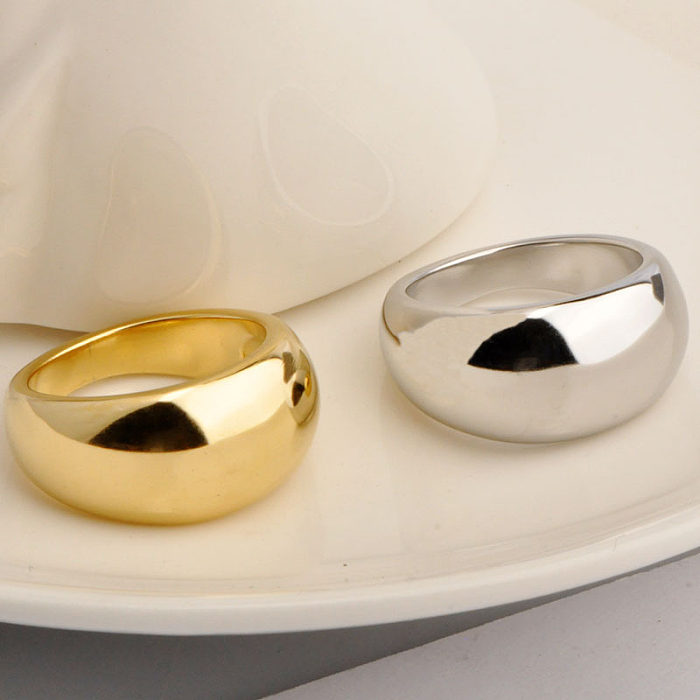 Wholesale Exaggerated Solid Color Titanium Steel Rings