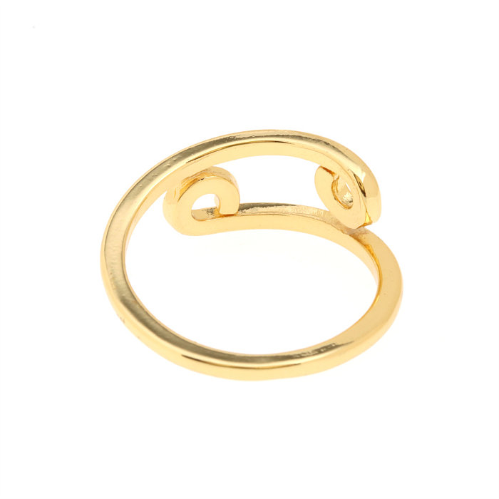 Basic Constellation Copper Plating Gold Plated Open Ring