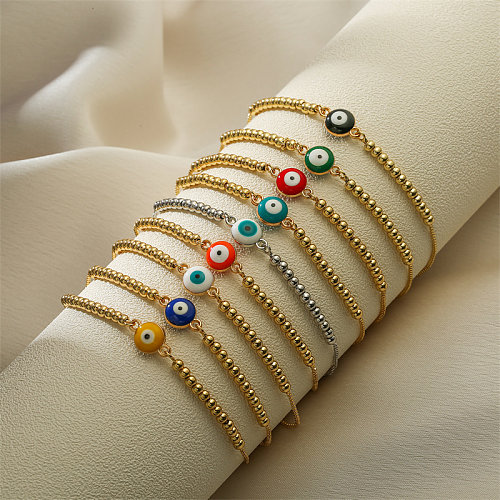 Artistic Devil'S Eye Copper Plating Gold Plated Bracelets