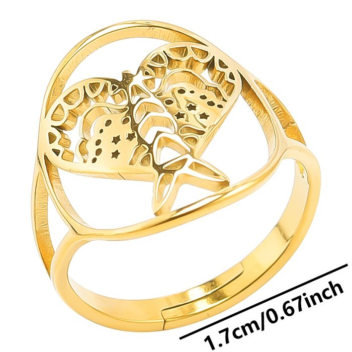 Simple Style Butterfly Stainless Steel Polishing Rings