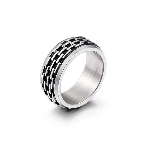 Koreanische Version Von 316 Edelstahl Drip Öl Ring Schwarz Design Paar Ring Männer Und Frauen Ring Großhandel