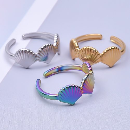 Commute Shell Stainless Steel Plating Gold Plated Rings