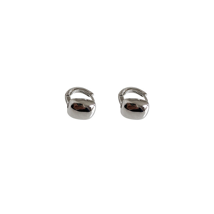 1 Pair Retro Simple Style Solid Color Plating Copper Gold Plated Ear Studs