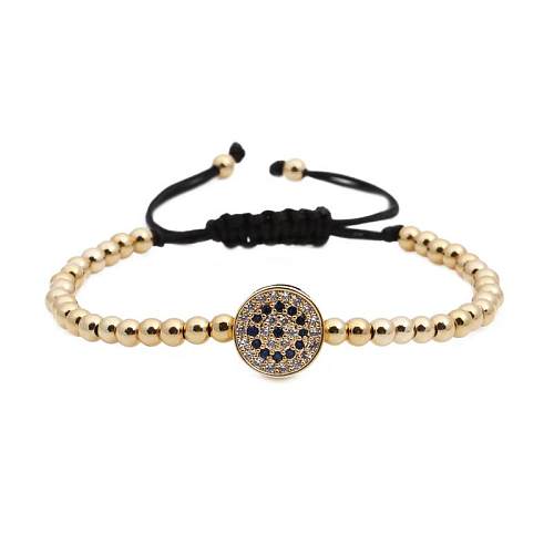 Fashion Copper Bead Weaving Bracelet NHYL122552