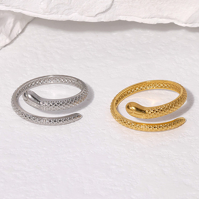 Retro Snake Stainless Steel Rings 1 Piece