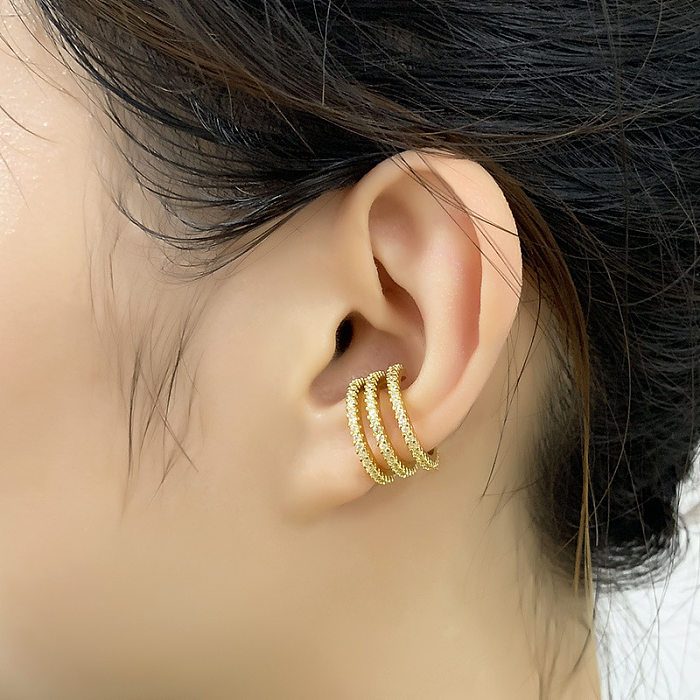 Nouveau Clip d'oreille en forme de C en Zircon, boucles d'oreilles créatives sans oreilles, Clip d'oreille Simple, bijoux d'oreille, vente en gros de bijoux