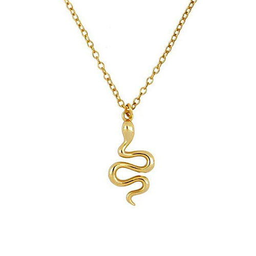 Collar con forma de serpiente de plata S925 de estilo europeo y americano