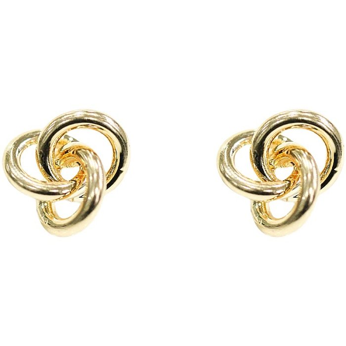 1 par de brincos de orelha de cobre com revestimento geométrico estilo simples feminino