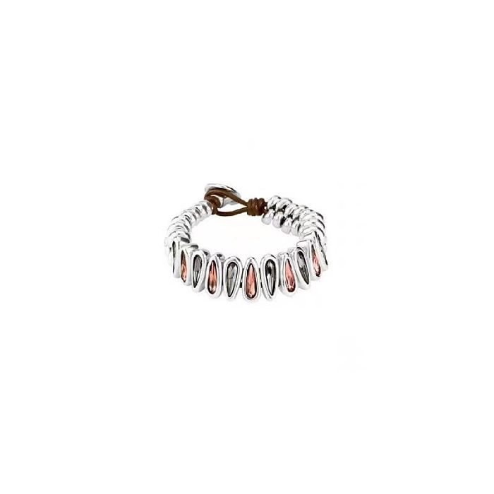 Sweet Water Droplets Copper Plating Inlay Crystal Silver Plated Bracelets