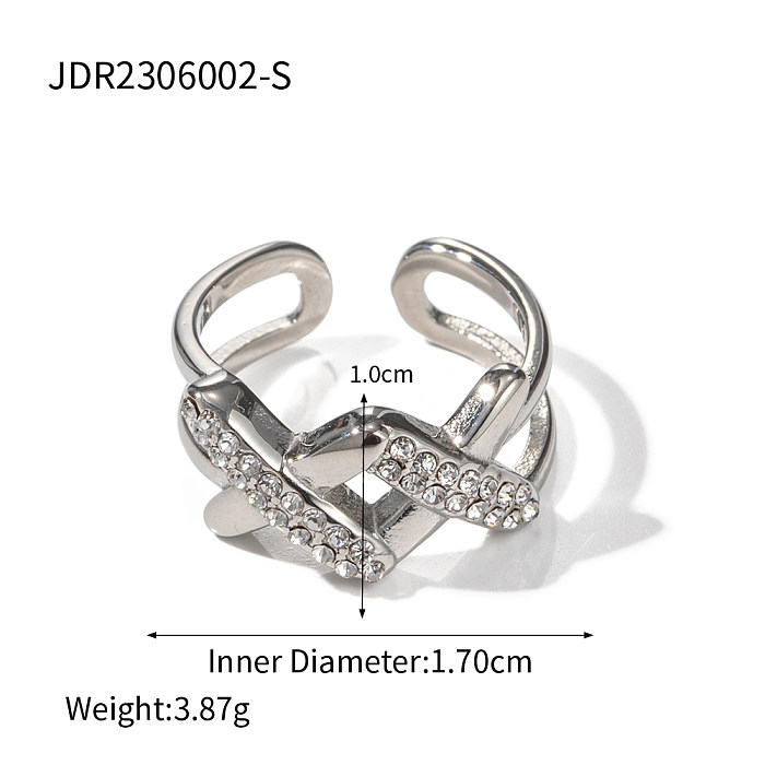 Letter Stainless Steel Plating 18K Gold Plated Rings