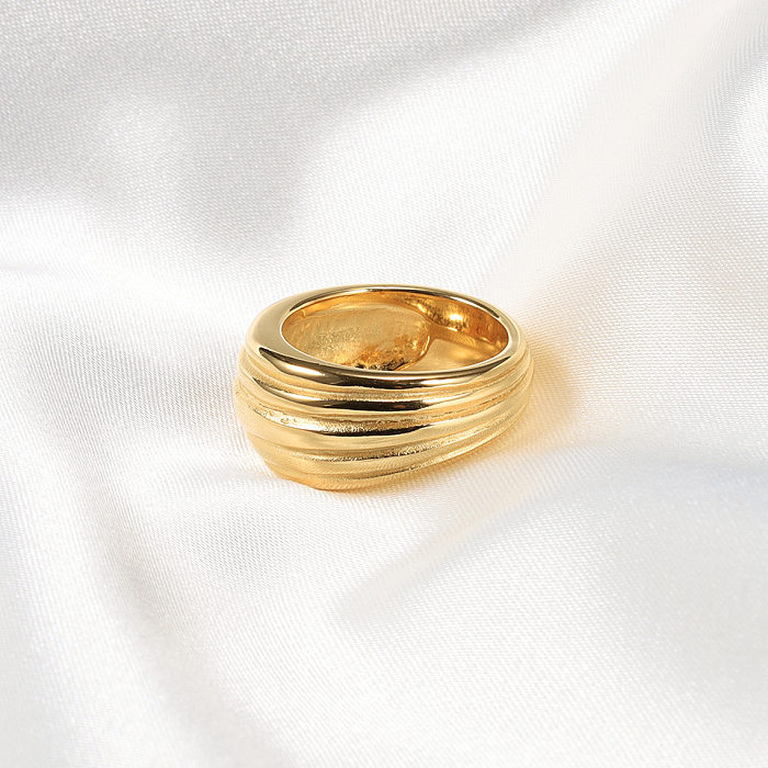 Elegant Streetwear Geometric Titanium Steel Plating Rings
