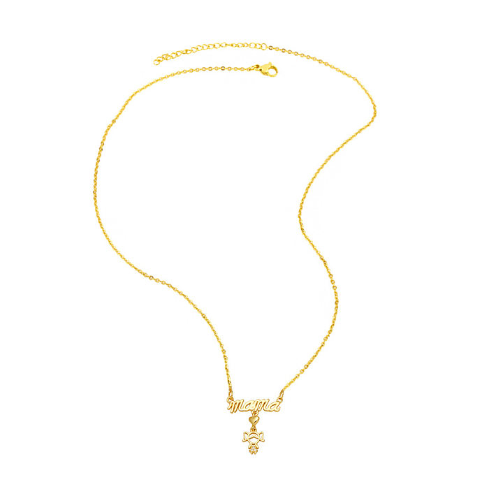 Fashion MAMA Geometrische Herz-Kupfer-Halskette