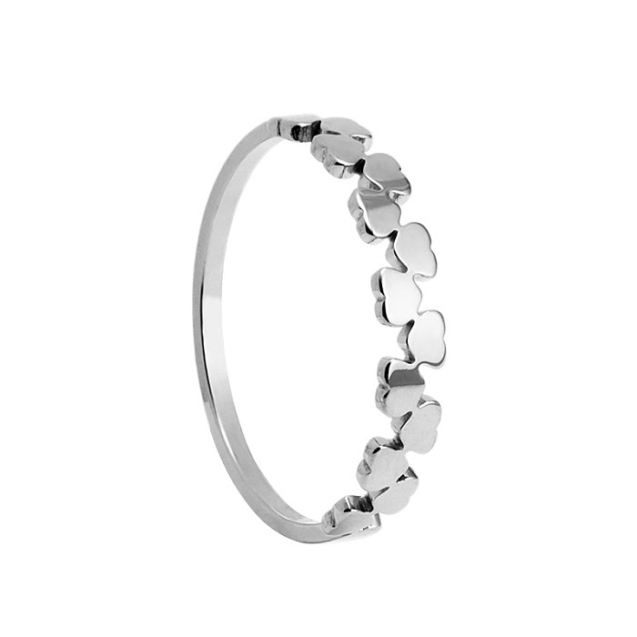 Lady Simple Style Heart Shape Stainless Steel Rings