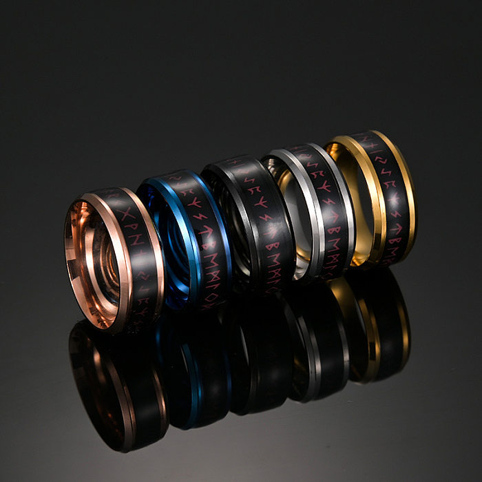 New Temperature Viking Titanium Steel Ring European And American Men's Jewelry