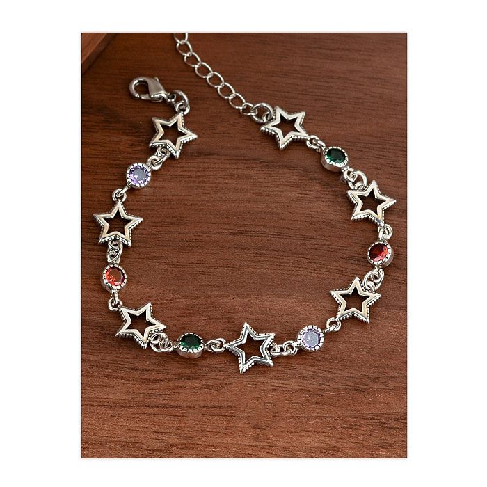 Bracelets en Zircon avec incrustation de cuivre étoile rétro