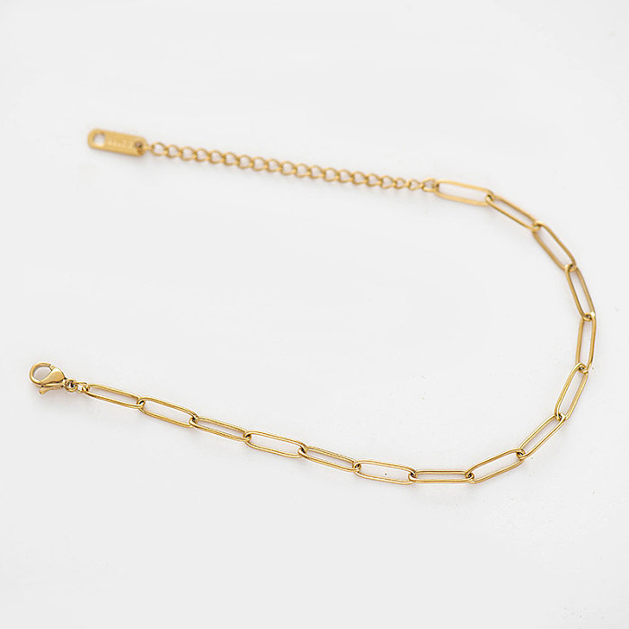 Collier de bracelets de placage en acier titane de couleur unie de style simple
