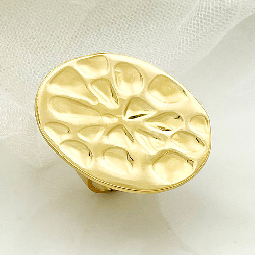 Casual Modern Style Simple Style Geometric Stainless Steel Polishing Plating Gold Plated Open Rings
