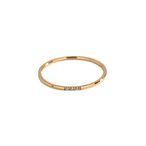 Fashion Geometric Titanium Steel Inlay Zircon Rings 1 Piece