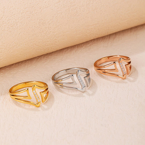 Anéis de pedras preciosas artificiais de aço Titanium irregulares de Streetwear no volume