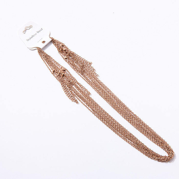 Einfache Halskette aus einfarbigem Edelstahl in großen Mengen