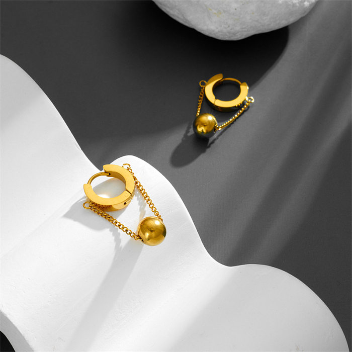 1 Pair Casual Geometric Stainless Steel Plating Earrings