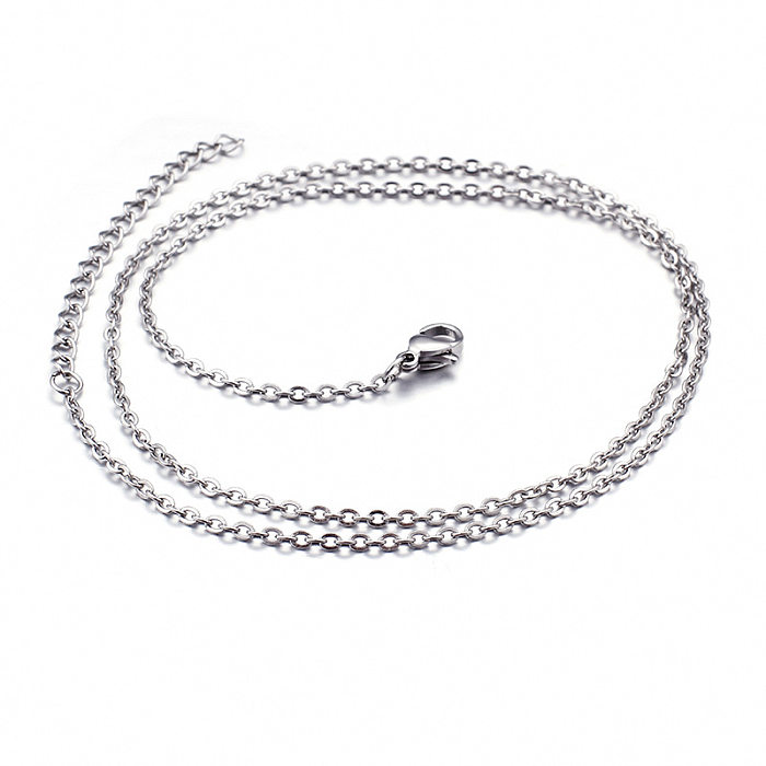 New Simple Temperament Cross Chain Welding Stainless Steel  Necklace Wholesale