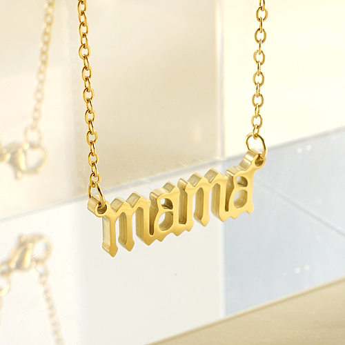 Lady Letter Stainless Steel  Stainless Steel Plating Pendant Necklace 1 Piece