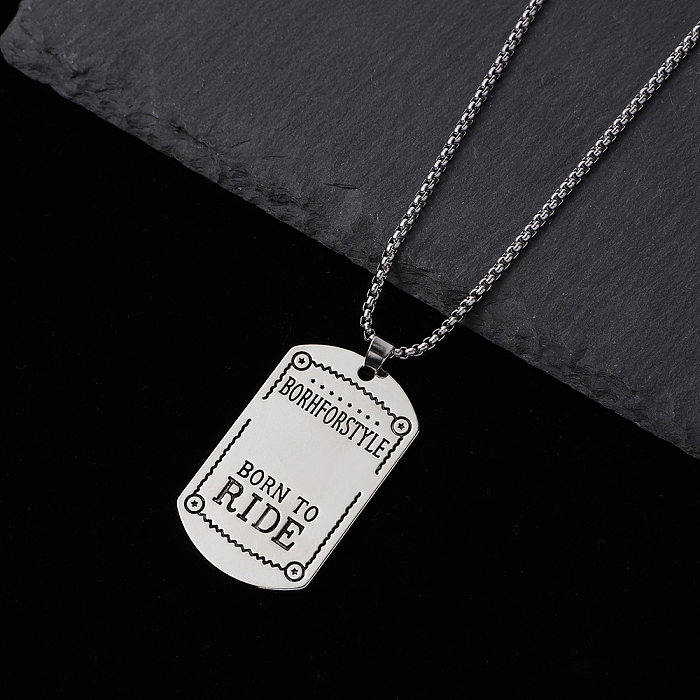 Hip-Hop Animal Skull Stainless Steel  Alloy Plating Pendant Necklace