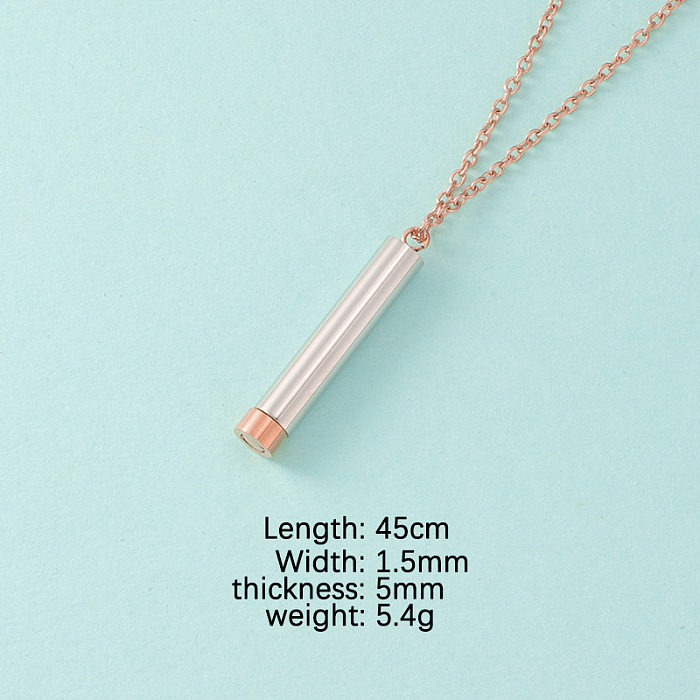 IG Style Geometric Stainless Steel  Plating Rose Gold Plated Gold Plated Silver Plated Pendant Necklace