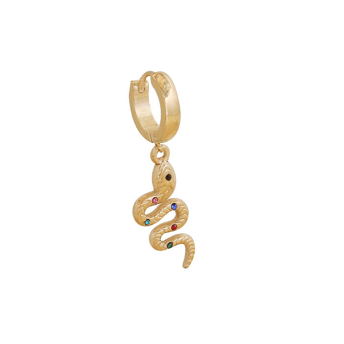 Schlangenförmige Ohrringe Persönlichkeit Zirkon Ohrstecker Retro Ohrringe