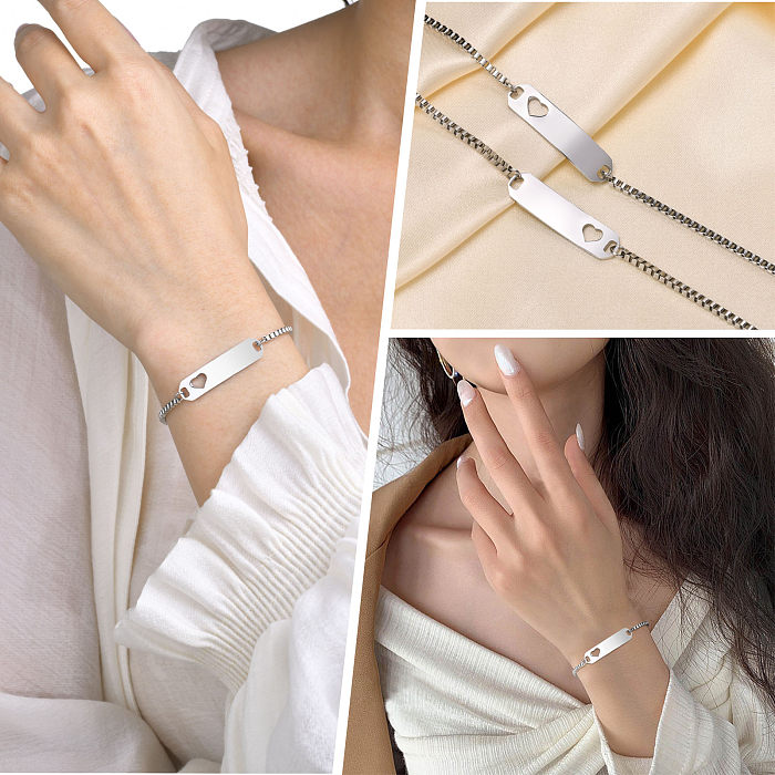 Simple Style Classic Style Geometric Stainless Steel Polishing Plating 18K Gold Plated Bracelets