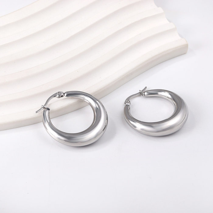 1 Pair Simple Style Classic Style Geometric Plating Stainless Steel  Earrings