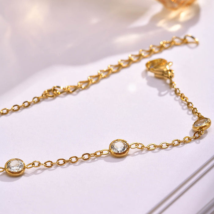 Elegant Lady Geometric Stainless Steel Gold Plated Bracelets
