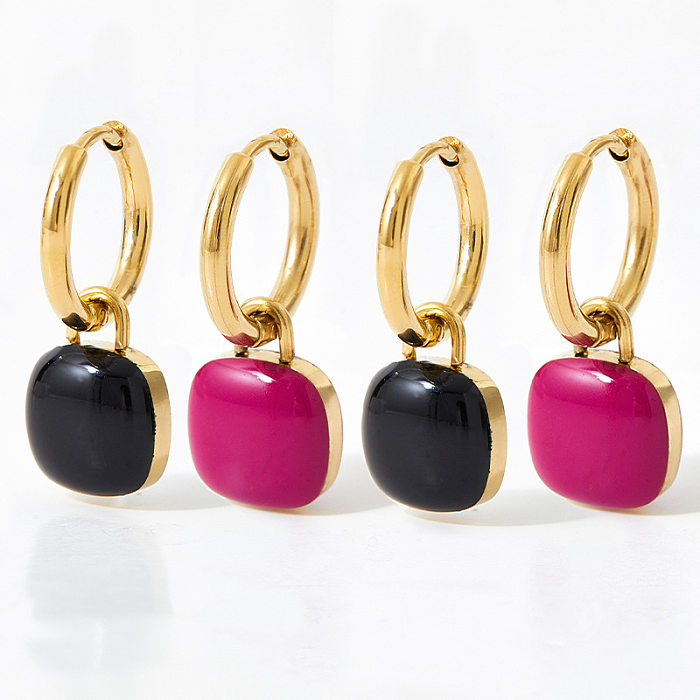 Fashion Square Stainless Steel  Drop Earrings Plating Stainless Steel  Earrings