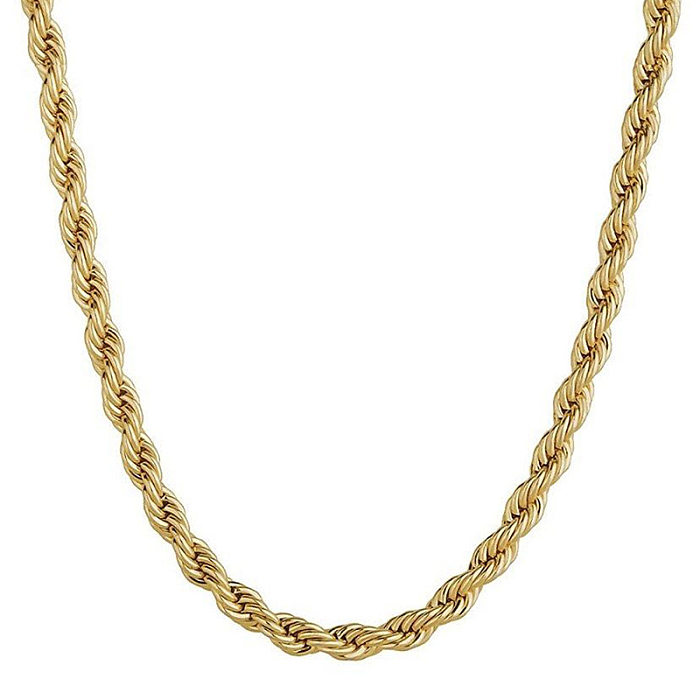 1 Piece Hip-Hop Geometric Stainless Steel  Stainless Steel Chain Necklace
