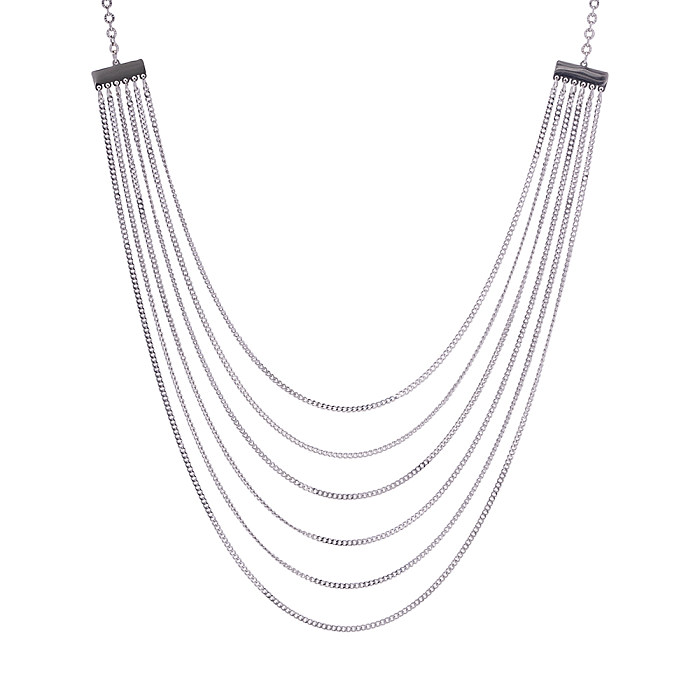 IG Style Simple Style Solid Color Stainless Steel  Stainless Steel Plating Chain Necklace