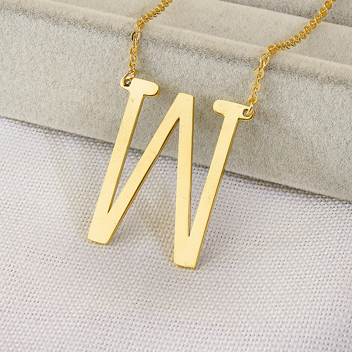 Fashion Letter Stainless Steel Plating Necklace 1 Piece