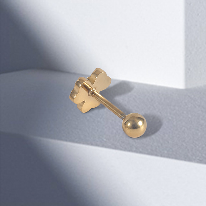 1 Pair Lady Simple Style Shiny Solid Color Plating Inlay Stainless Steel  Diamond 14K Gold Plated Ear Studs