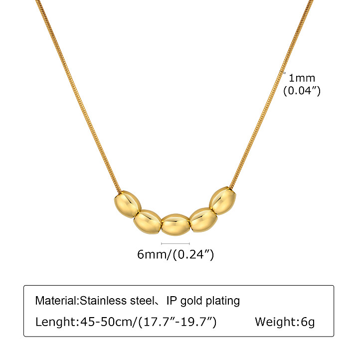 Casual Classic Style Solid Color Stainless Steel  Necklace In Bulk