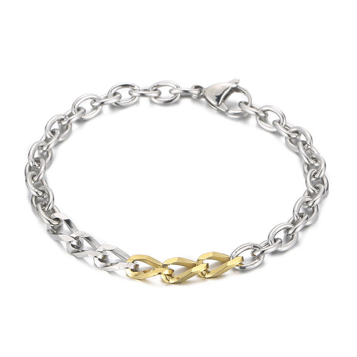 Fashion Geometric Titanium Steel Bracelets Patchwork Stainless Steel Bracelets