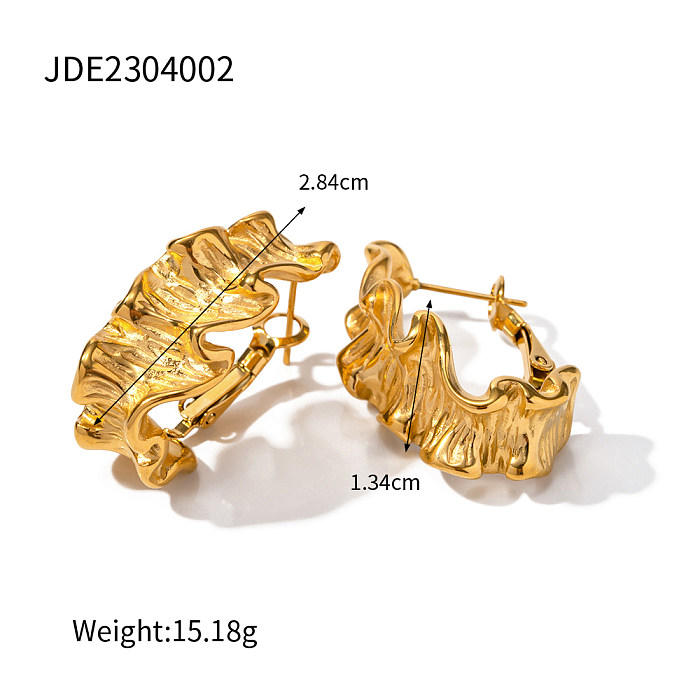 1 Pair IG Style Geometric Plating Stainless Steel  18K Gold Plated Earrings
