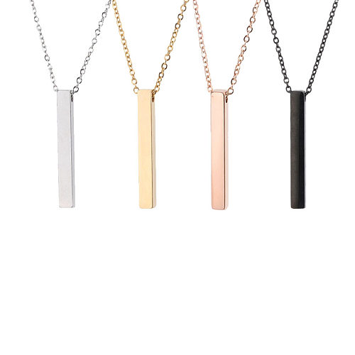 Simple Style Geometric Solid Color Stainless Steel  Plating Gold Plated Silver Plated Necklace