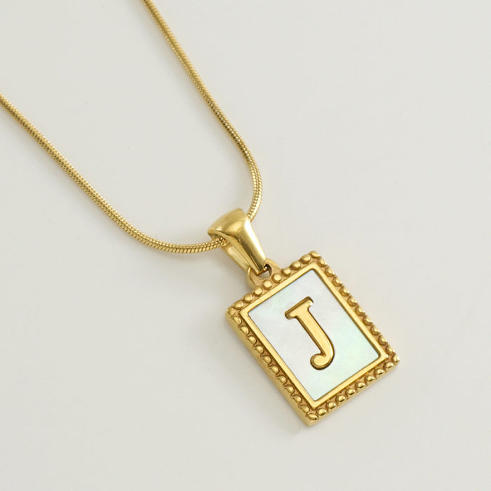 Simple Style Letter Stainless Steel  Stainless Steel Plating Pendant Necklace 1 Piece