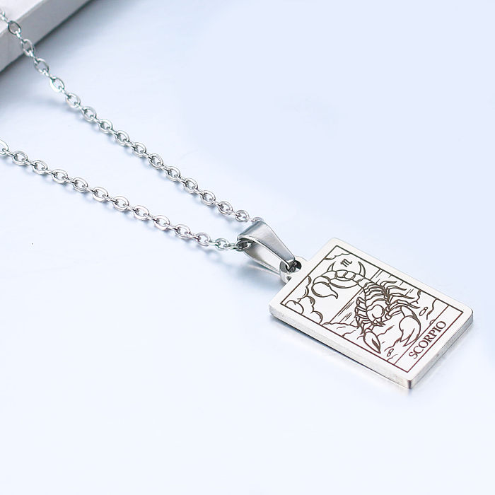 Simple Style Constellation Stainless Steel  Plating Necklace