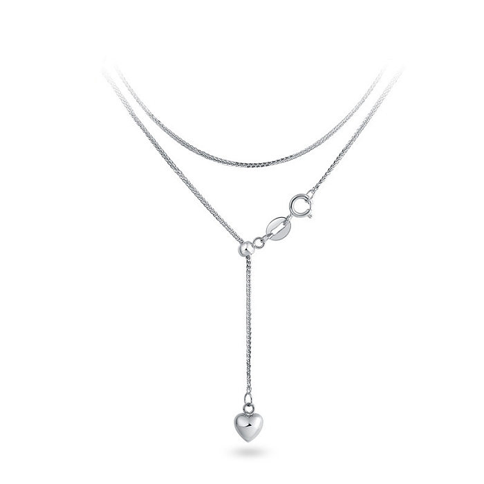 Fashion Heart Shape Stainless Steel Plating Necklace