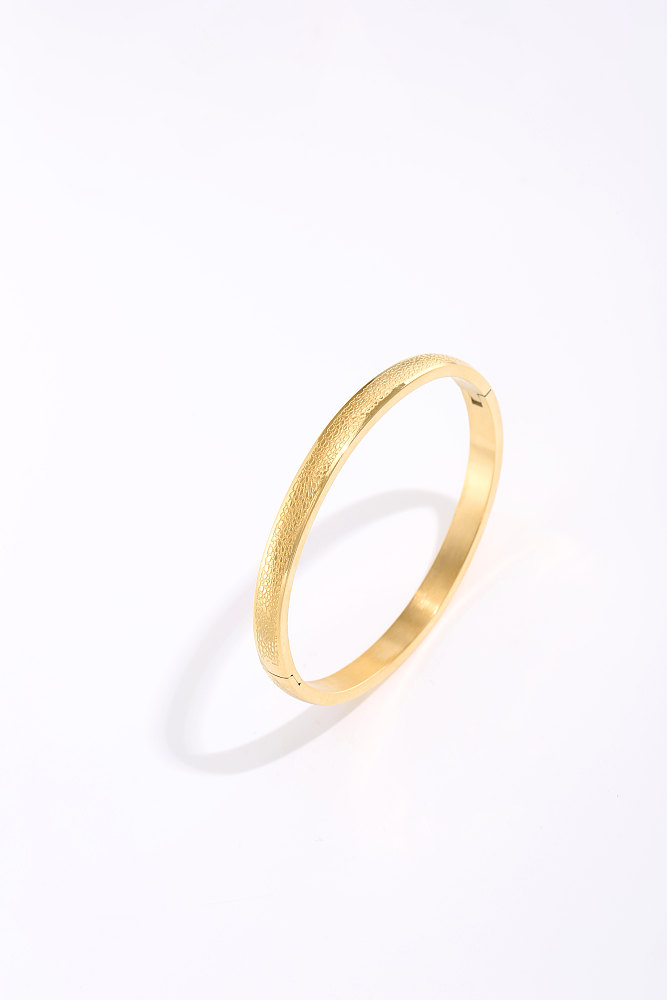 Simple New Stainless Steel Electroplating 18K Gold Geometric Bracelet