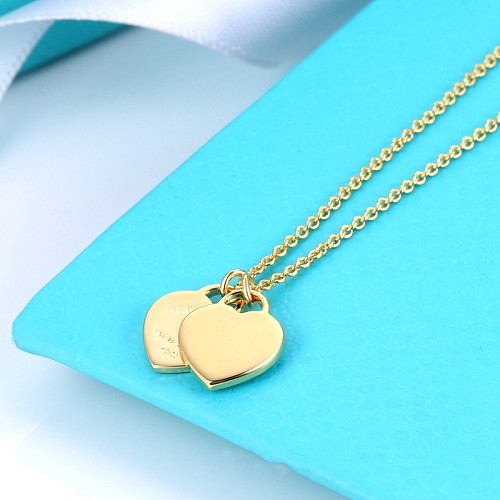 Simple Style Letter Heart Shape Stainless Steel  Inlay Zircon Pendant Necklace