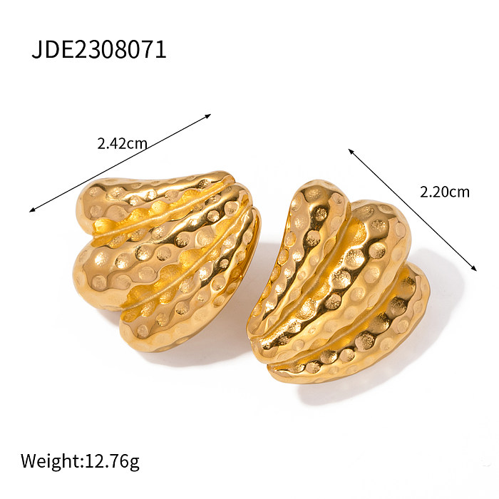 1 par de pinos de orelha banhados a ouro 18K estilo simples estilo IG em formato de coração
