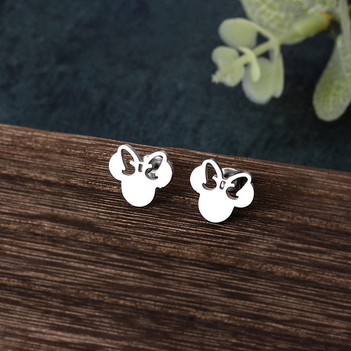 1 Pair Simple Style Butterfly Stainless Steel  Plating Ear Studs